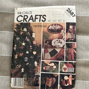 McCall’s crafts, pattern #2687, Folk Christmas package.